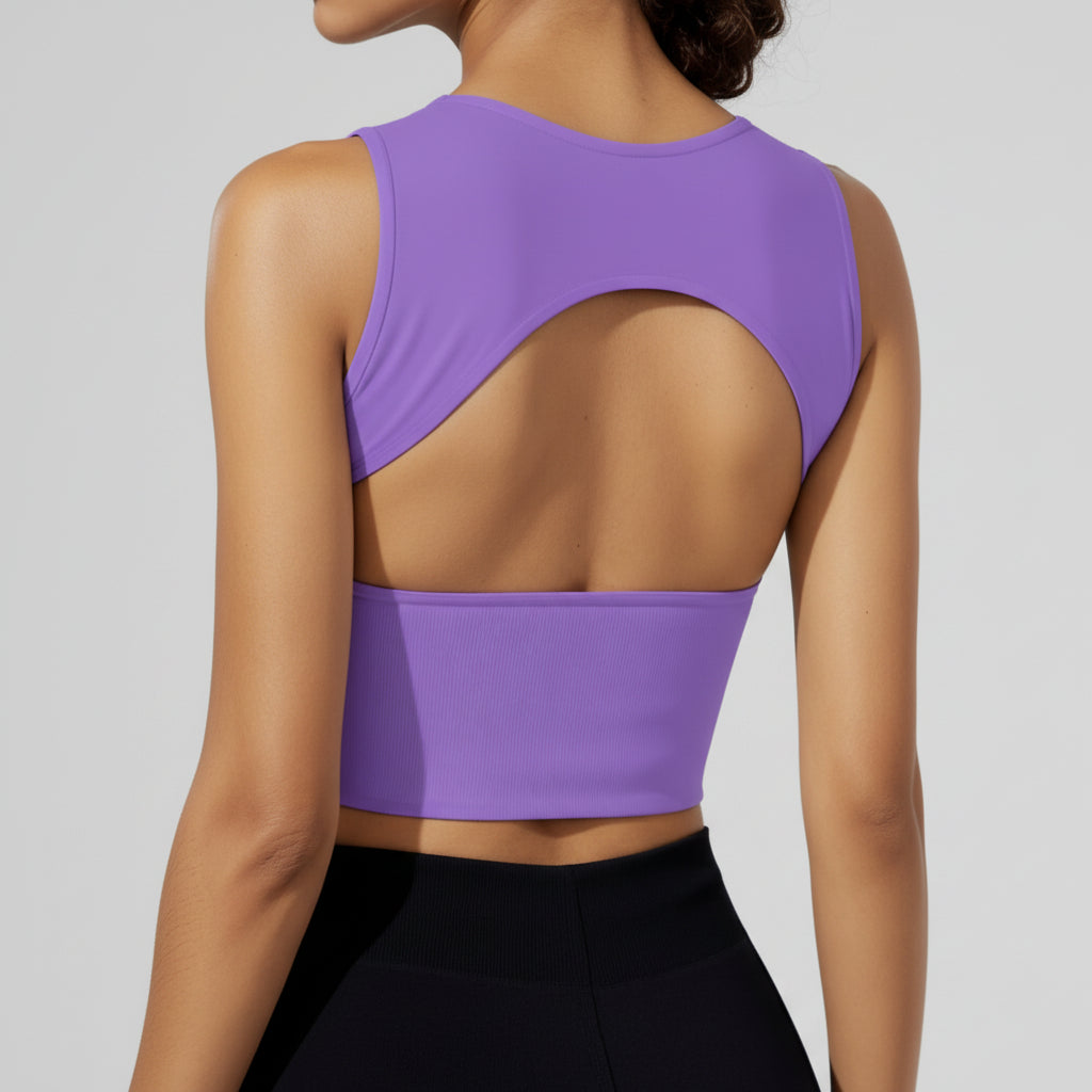 Womens Pickleball Crop Tank High Stretch