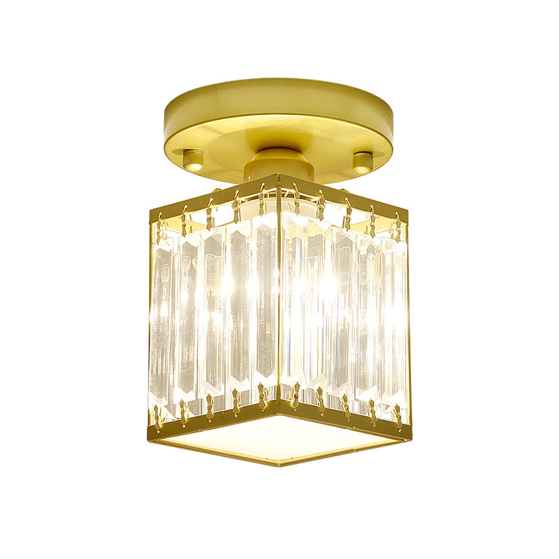 Crystal Foyer Ceiling Light Modern Semi