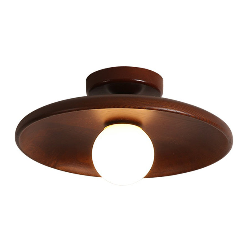 Modern Wooden Ceiling Light Minimalist Semi