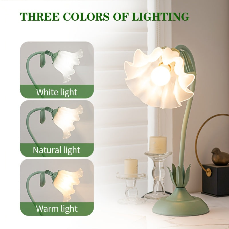 Floral Table Lamp USB Powered