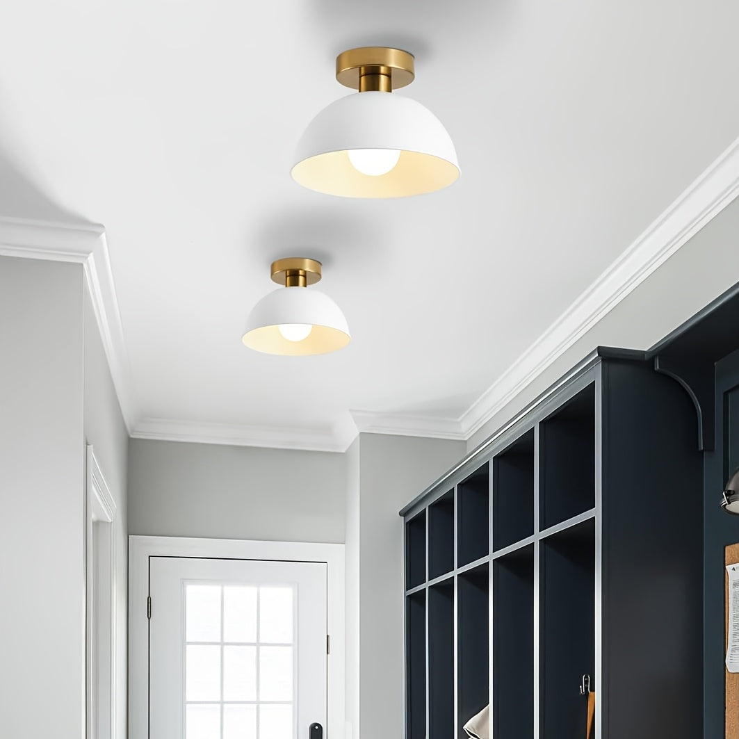 Modern Semi Flush Ceiling Lamp Matte Metal