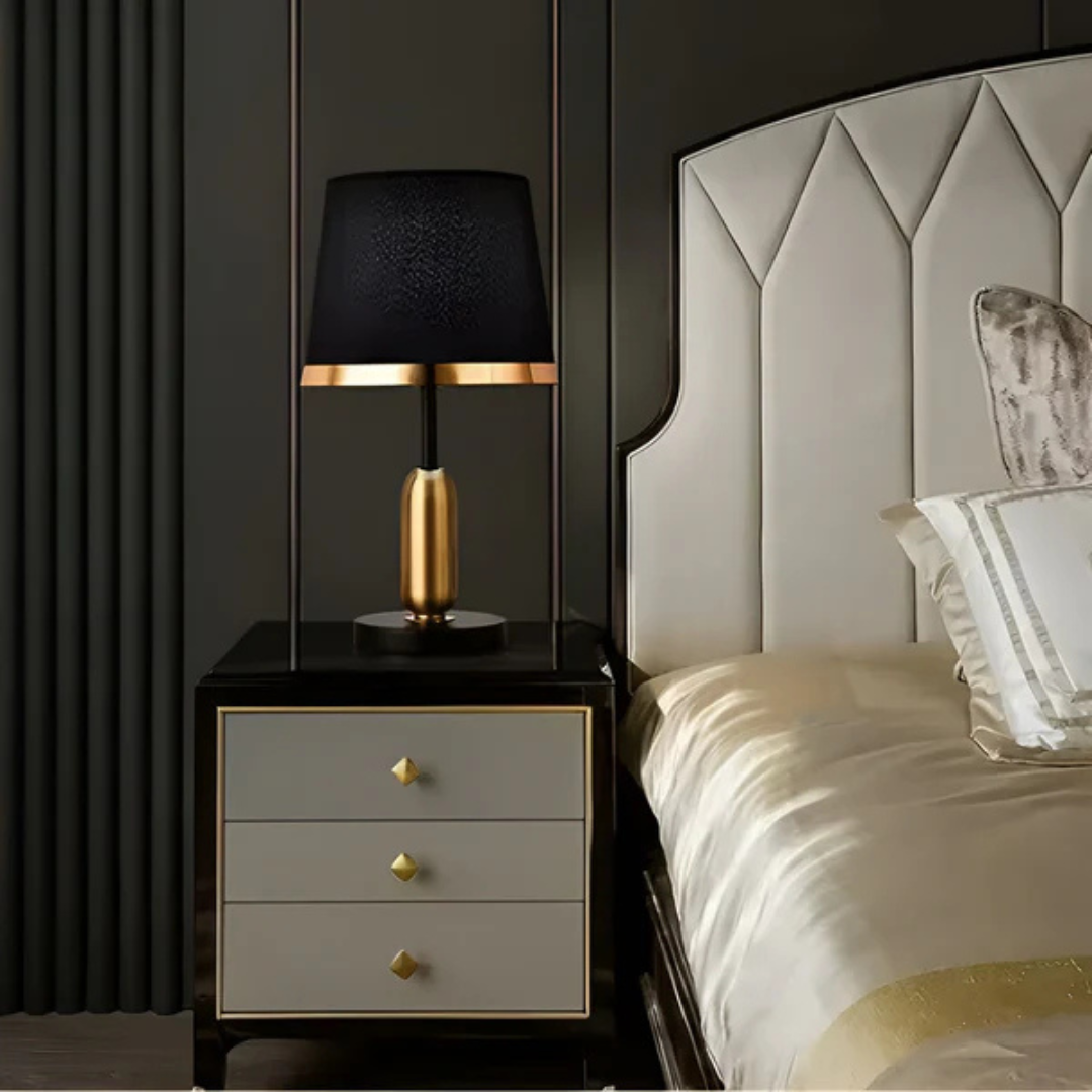 Vintage Black & Gold Table Lamp Modern
