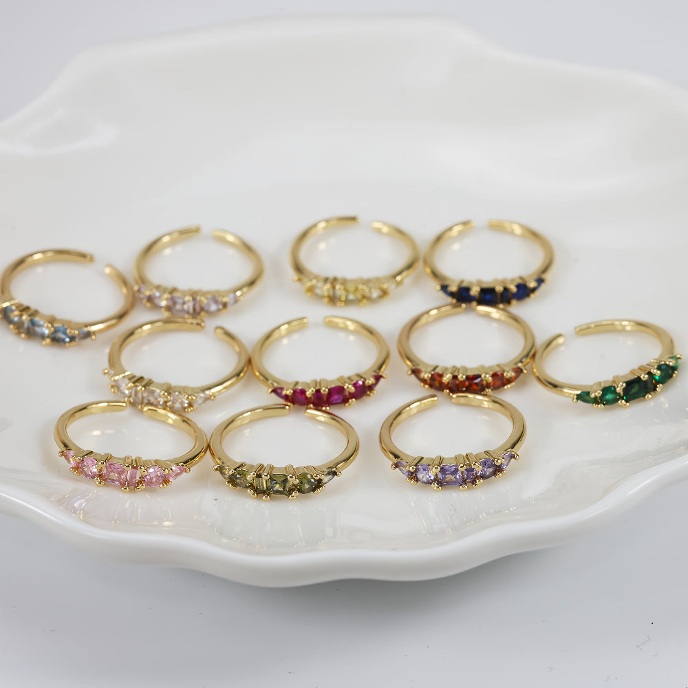 Mothers Day Gold Ring Set Stackable