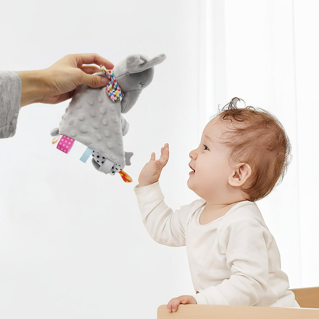 Baby Security Blanket Elephant Plush Lovey