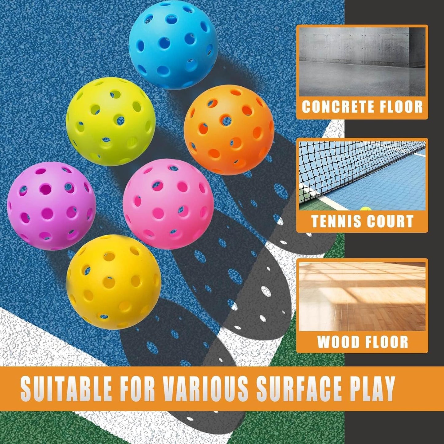 Pickleball Balls Outdoor Durable High