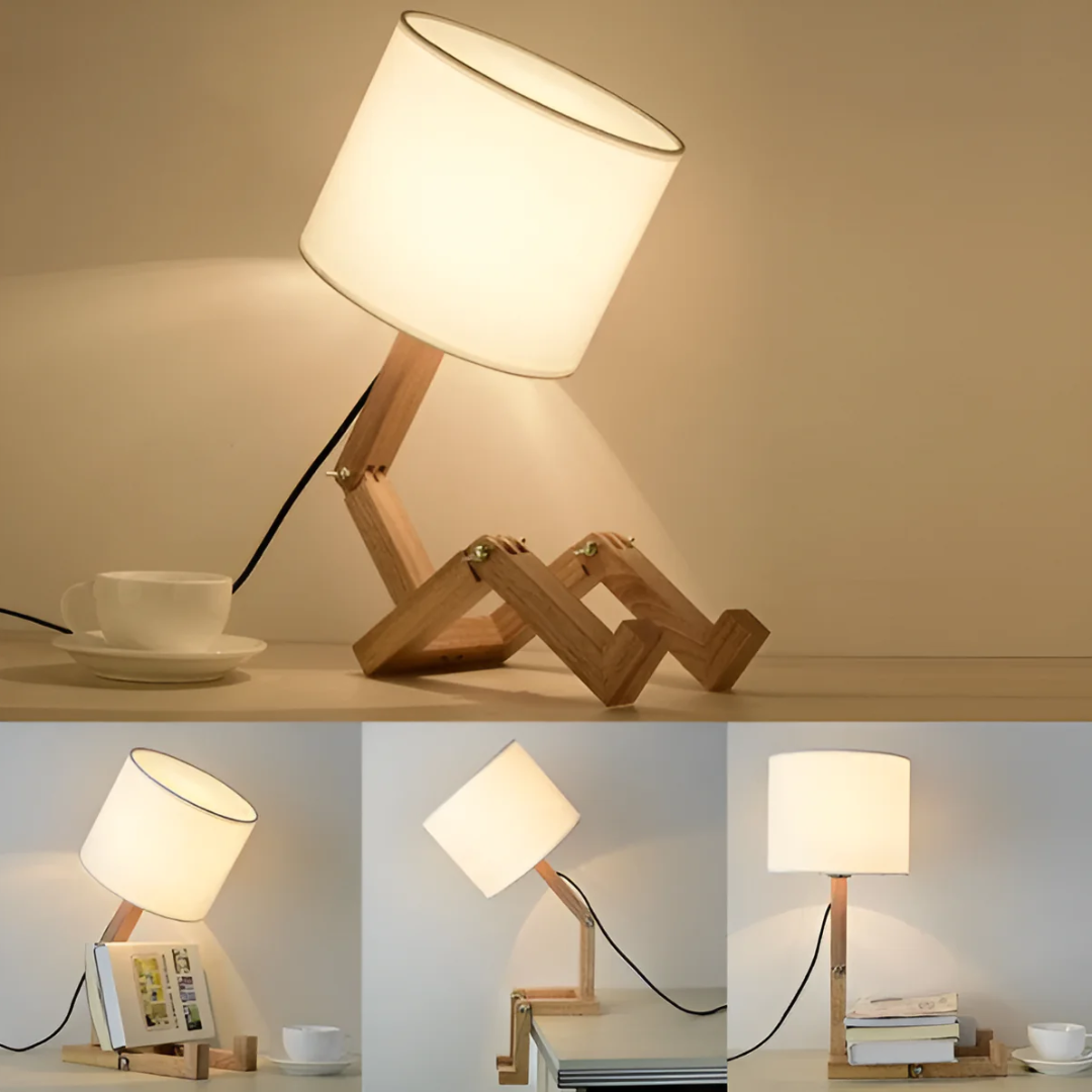 Rilna Table Lamp Flexible Wooden Design