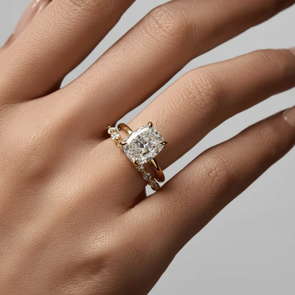 Stacking Ring Geometric Pavé Sterling Silver