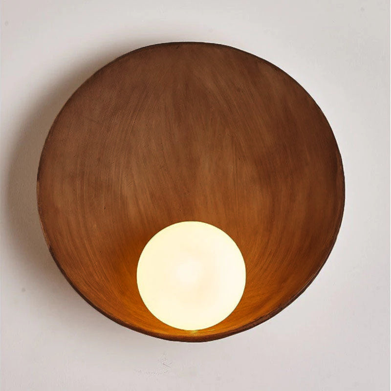 Modern Minimalist Round Wall Sconce Resin &