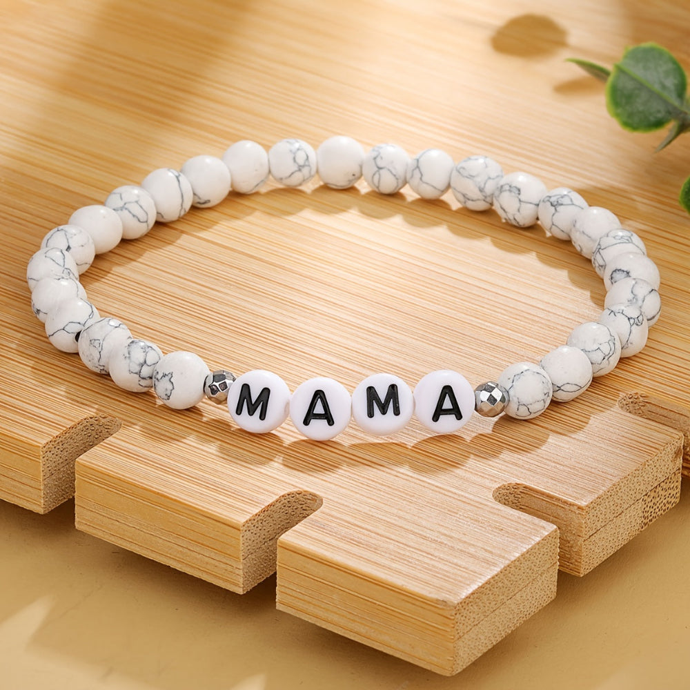 Beaded Bracelet Mothers Day Gift Name Letter