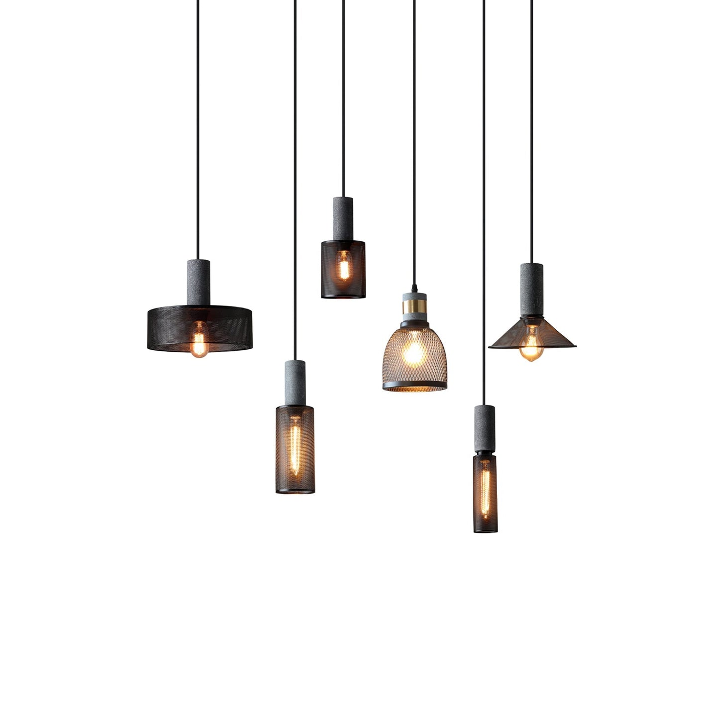 Urban Concrete Pendant Light Industrial LED