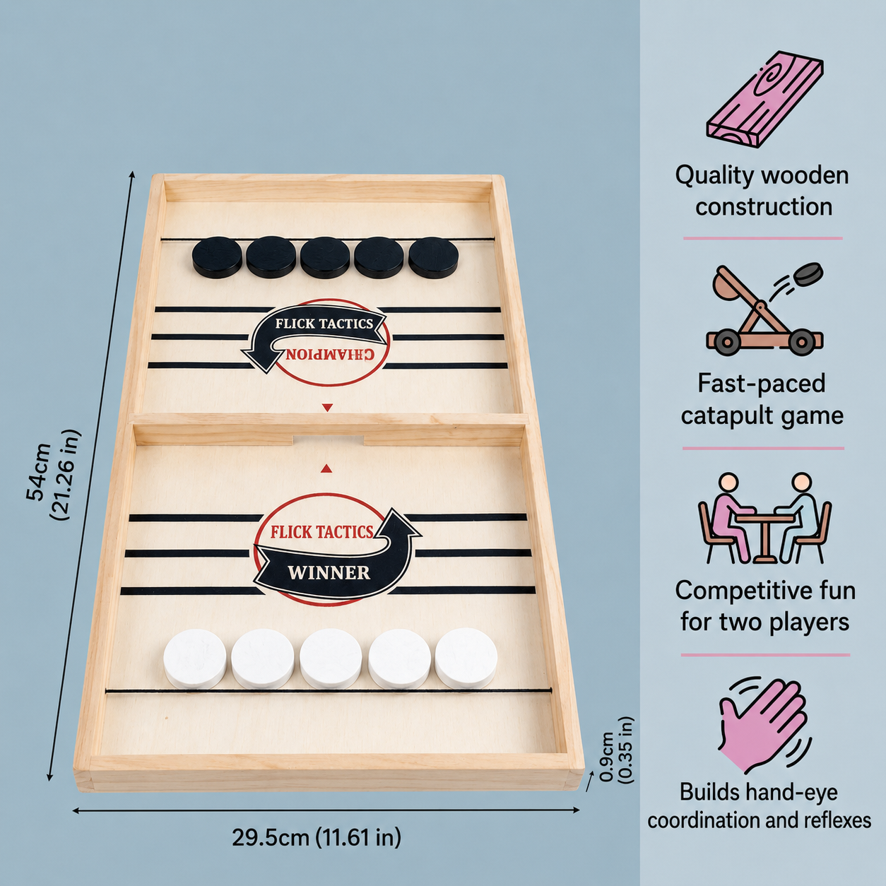 Family Board Game Fun Wooden Tabletop Set
