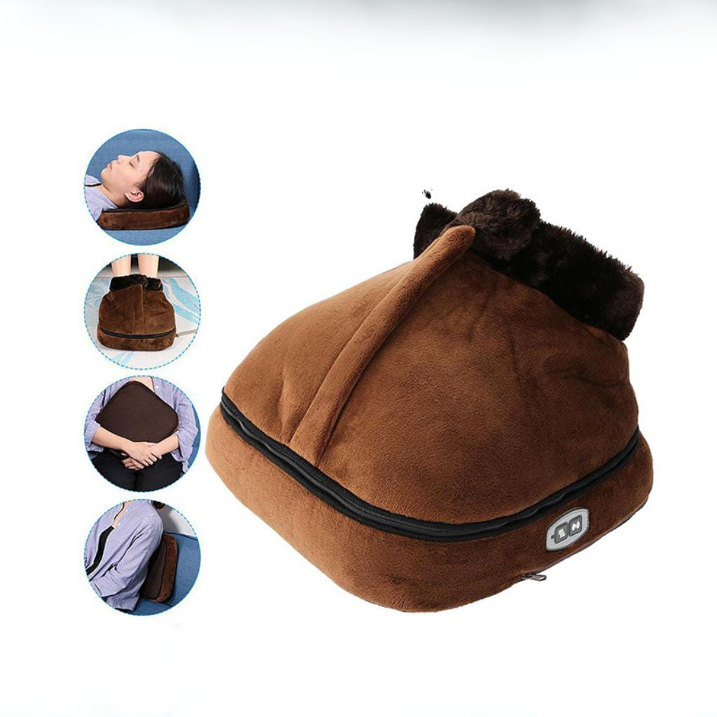 Foot Massager Heated Plush Vibration