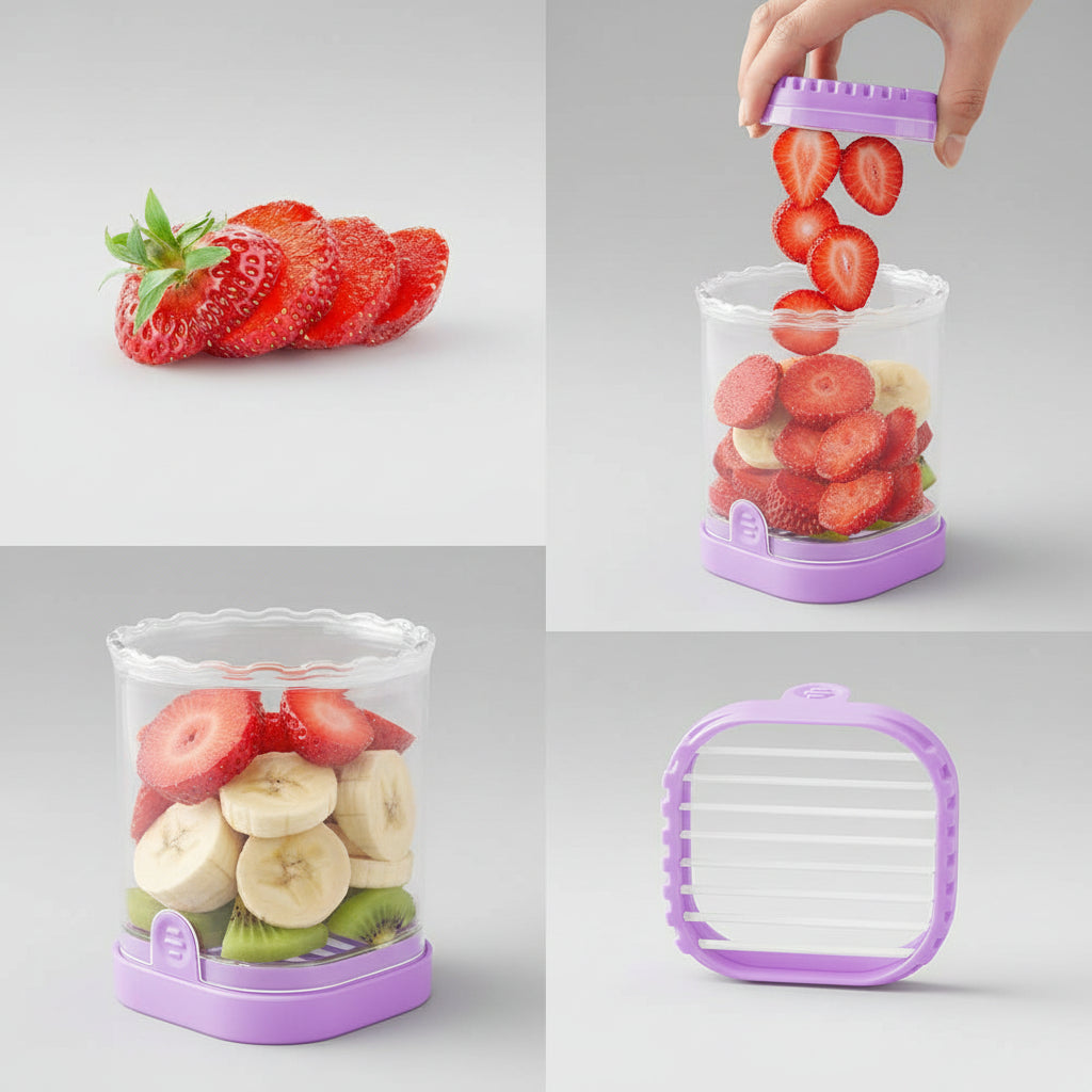 Fruit Slicer 8 Blades Easy Use Strawberry