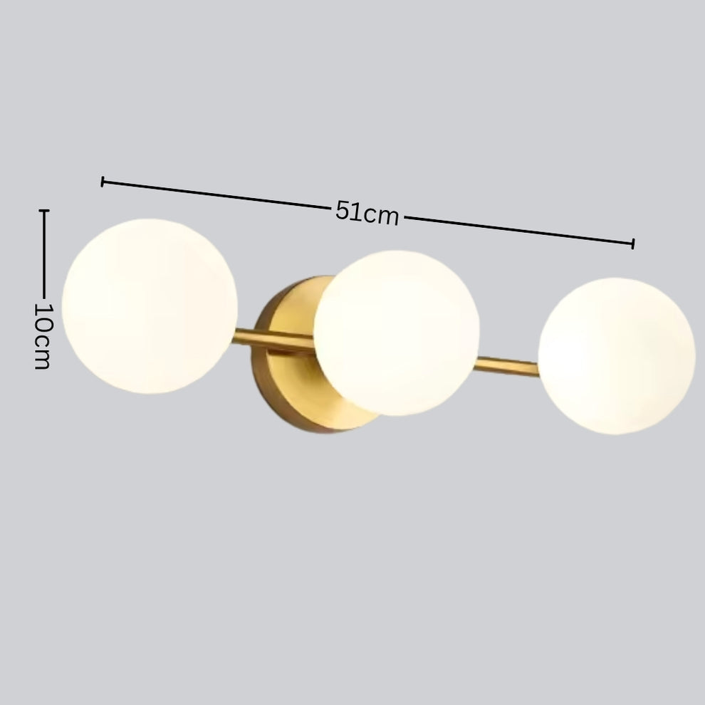 Modern Nordic Glass Ball Wall Light Triple