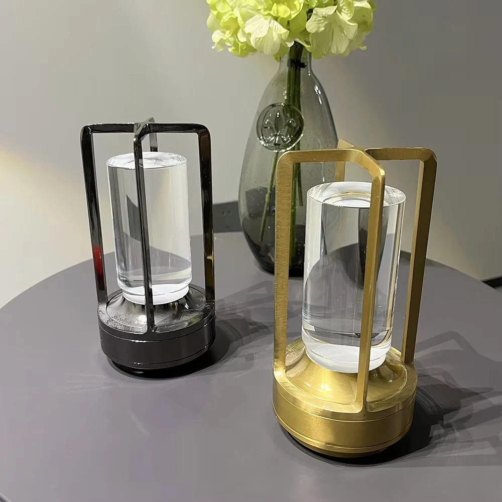 Table Lamp Modern Metal Cylinder LED Light