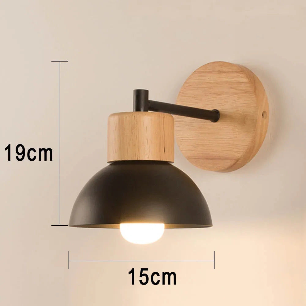 Wood & Metal Wall Lamp Modern Nordic