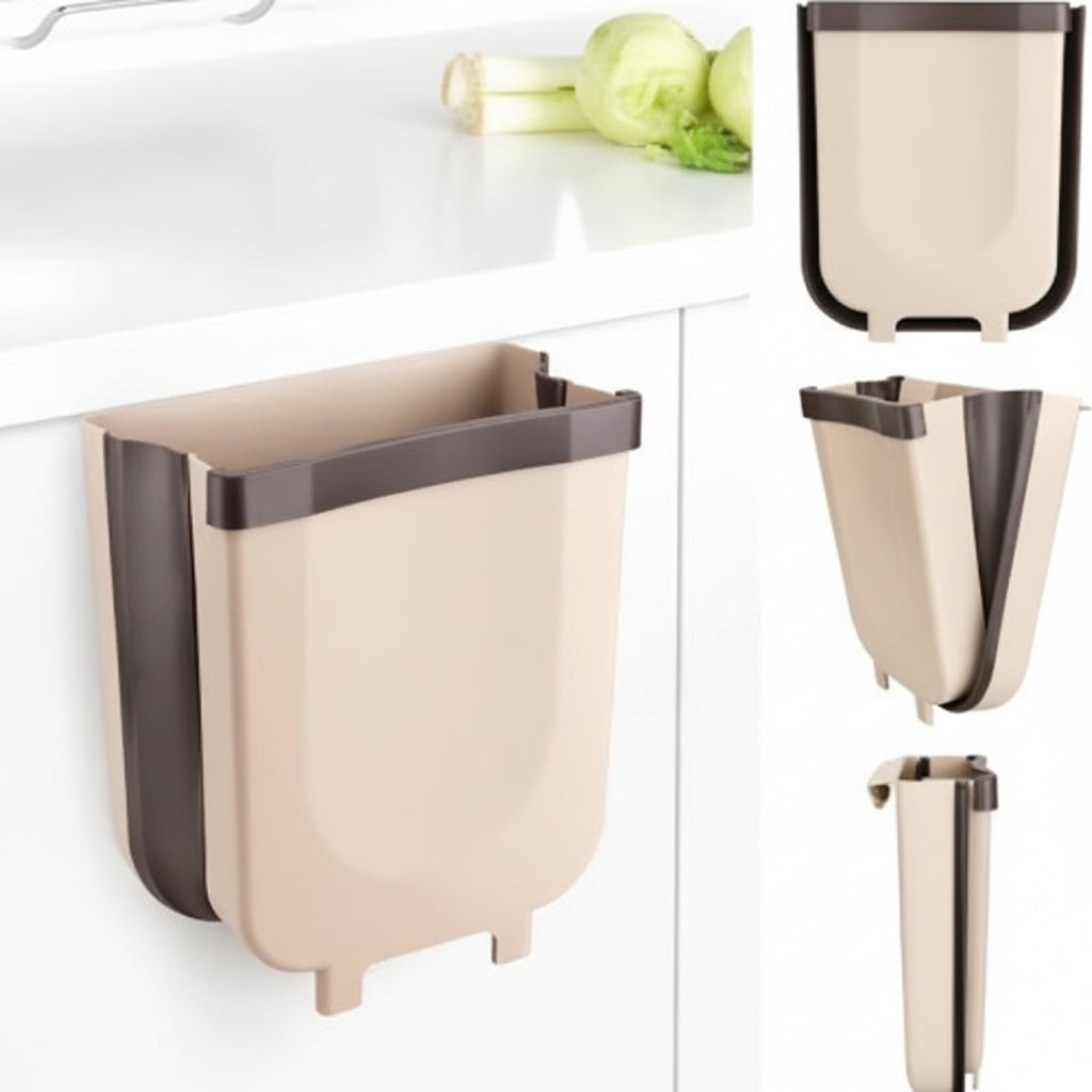 Kitchen Trash Can Hanging Foldable Plastic
