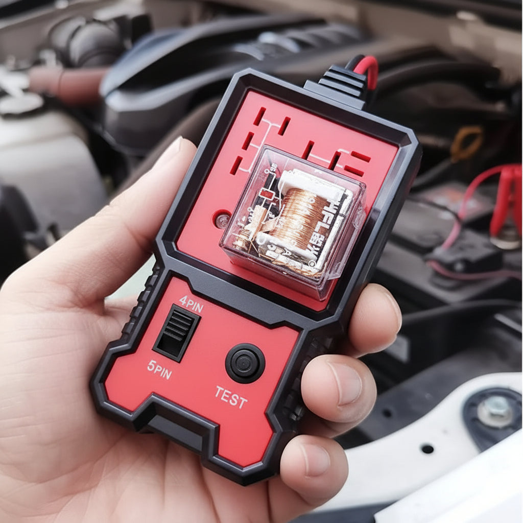 Car Battery Tester 12V LED Relay Voltage