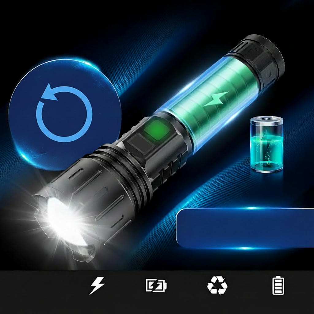 LED Flashlight High Lumens Rechargeable