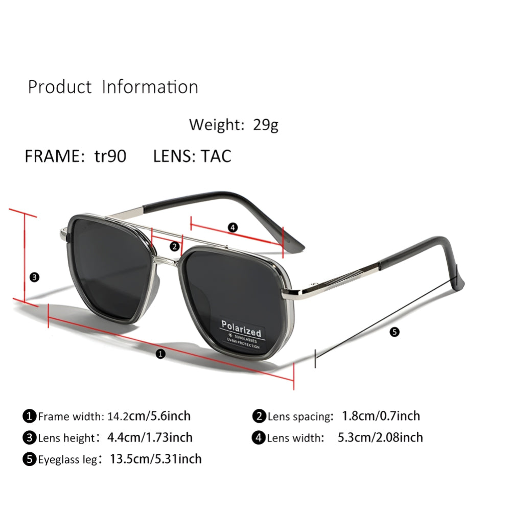 Polarized Sunglasses Retro Square UV