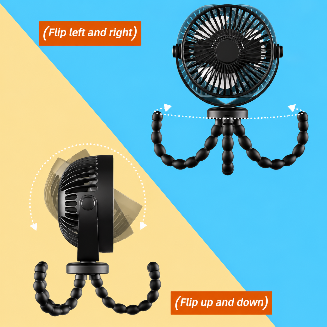 Portable Fan Rechargeable Clip On USB Desk