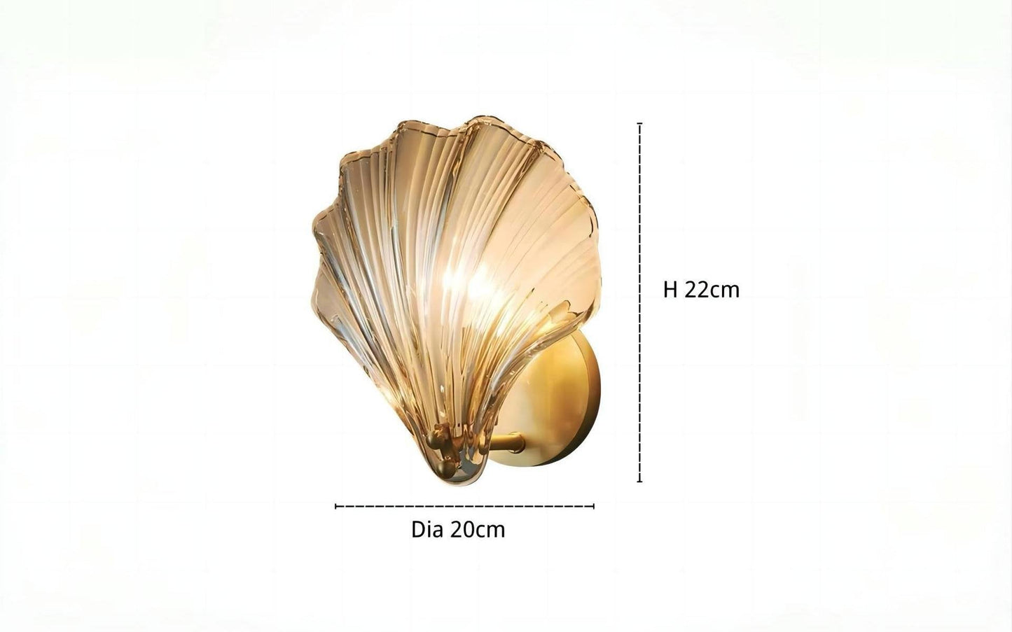 Marina Shell Glass Wall Light Modern Art