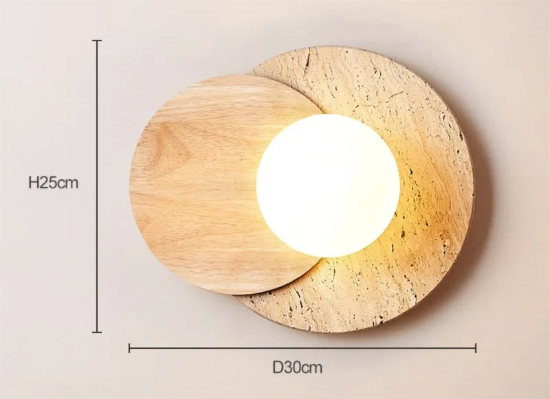 Wabi Sabi Stone Wall Lamp Modern Natural
