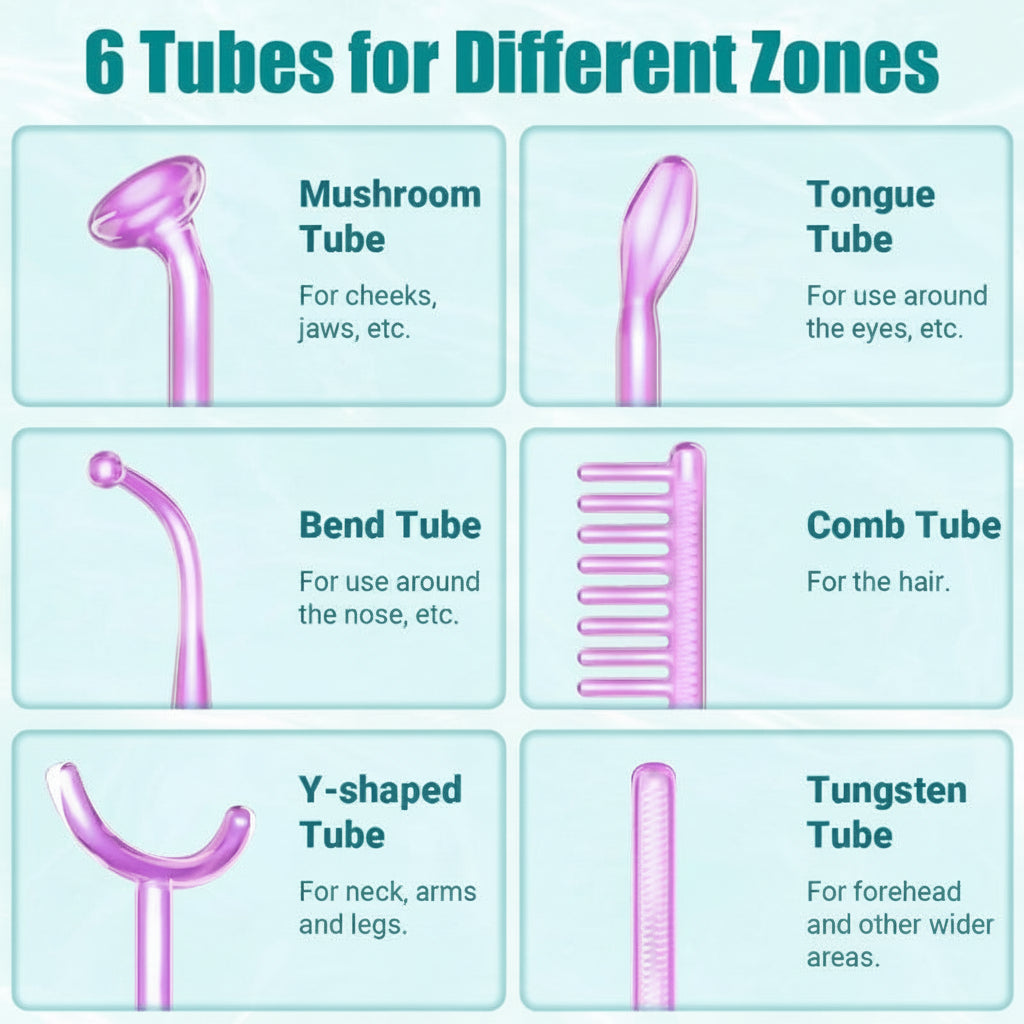 Facial Wand High Frequency Glass Tube Violet