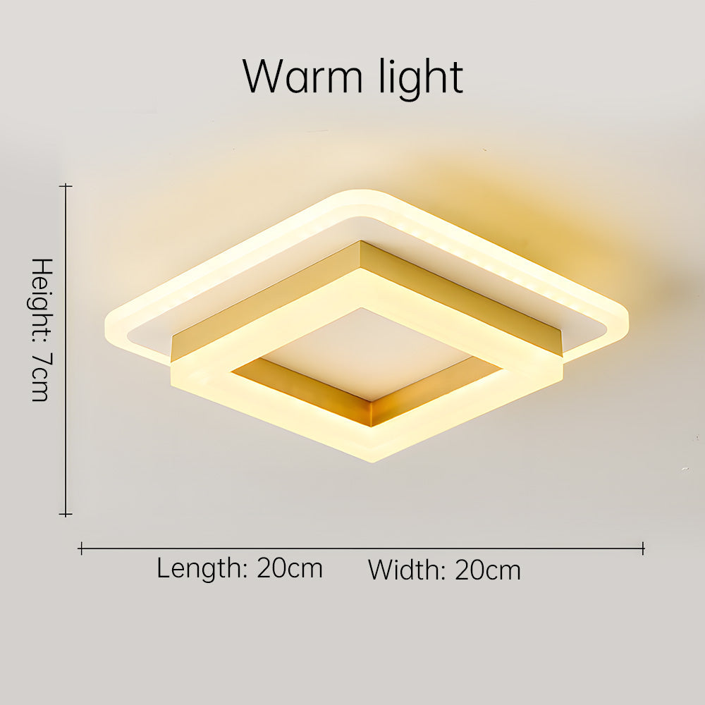 Square LED Ceiling Light Modern Flush Mount