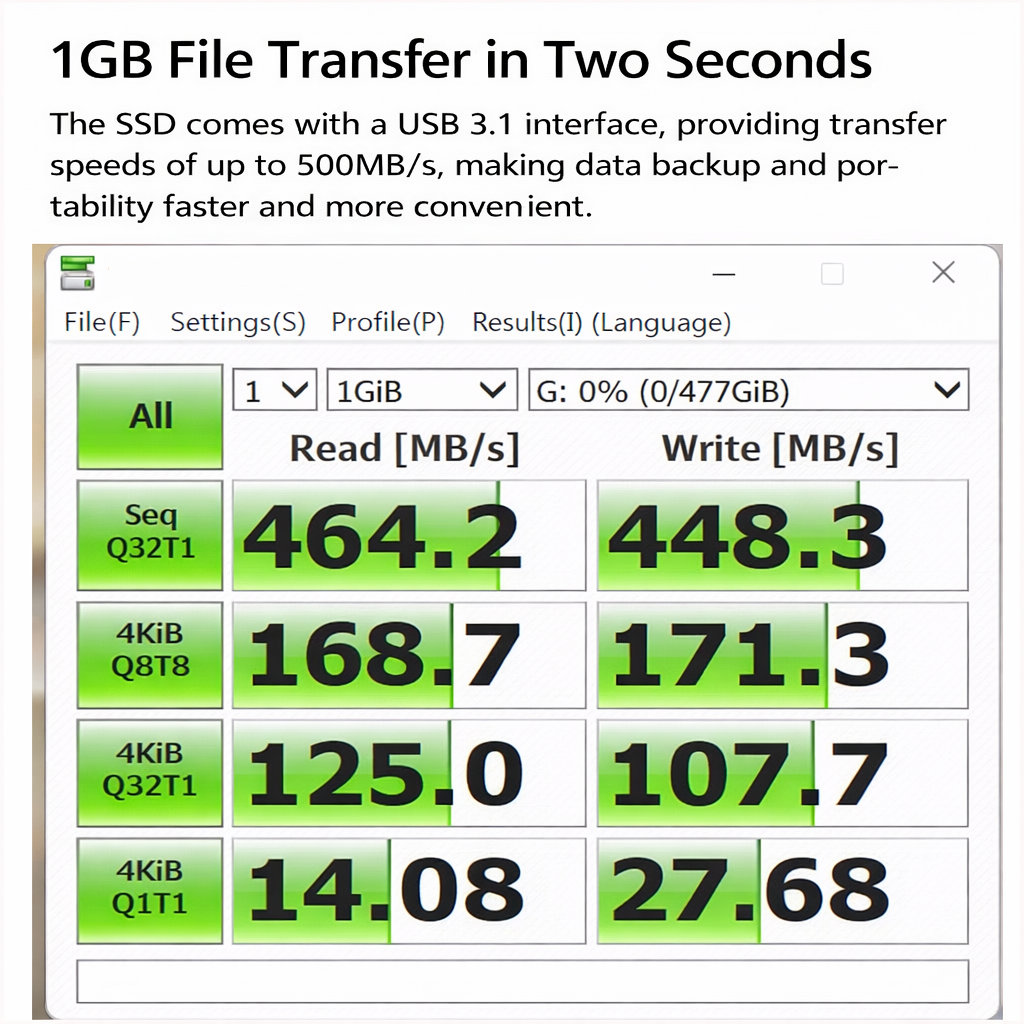 SSD External Drive Portable Storage Device