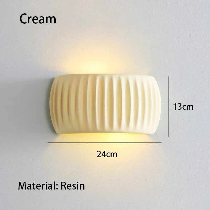 French Resin Wall Lamp Textured Modern