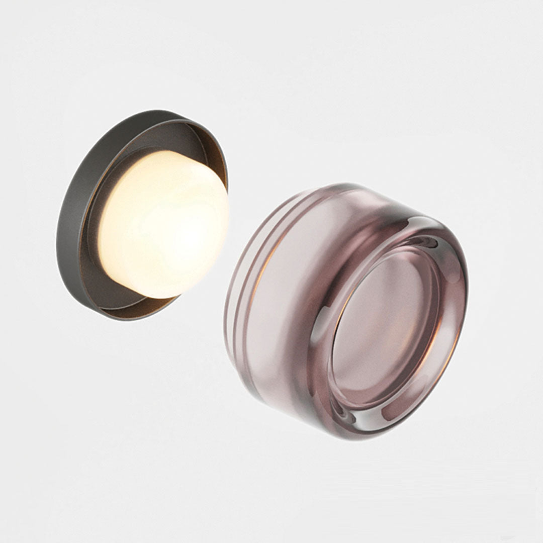 Applique Murale LED Dimple, Verre Texturé