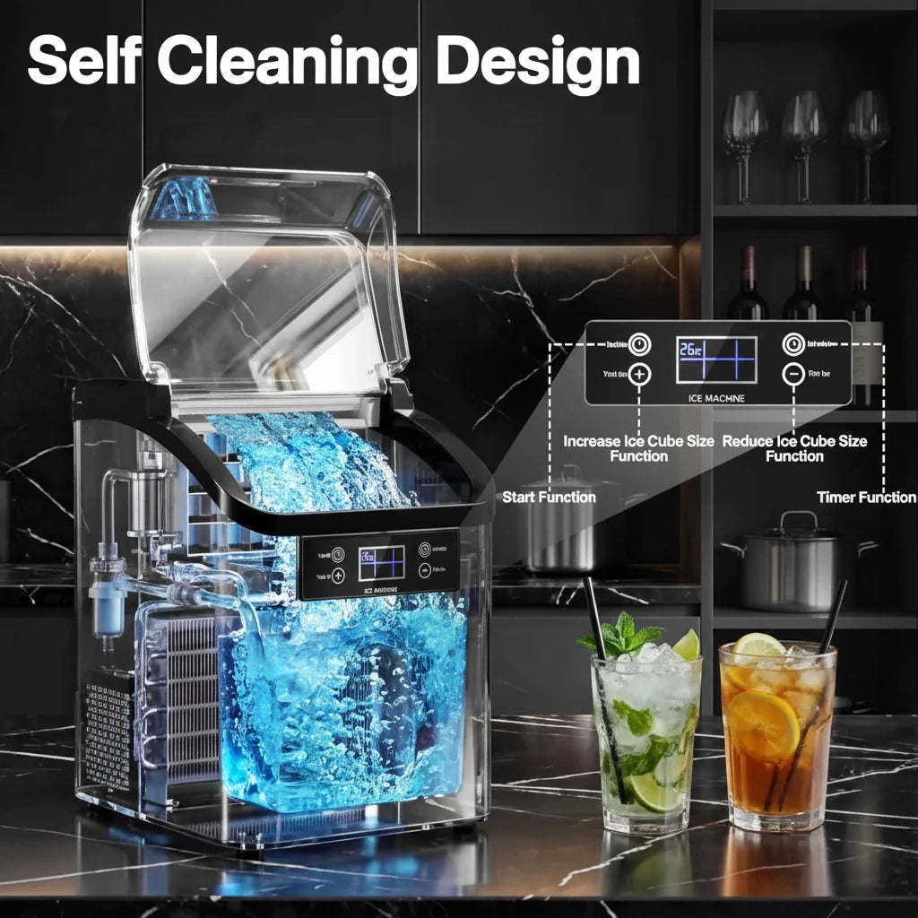 Ice Maker Machine Countertop Automatic Large