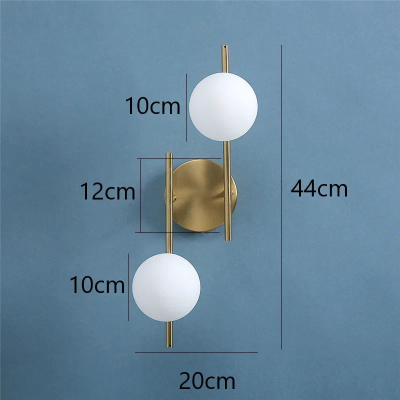 Astra Wall Light Dual Globe Modern Gold