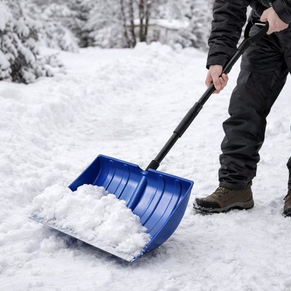 Snow Shovel Adjustable Handle Wide Blade
