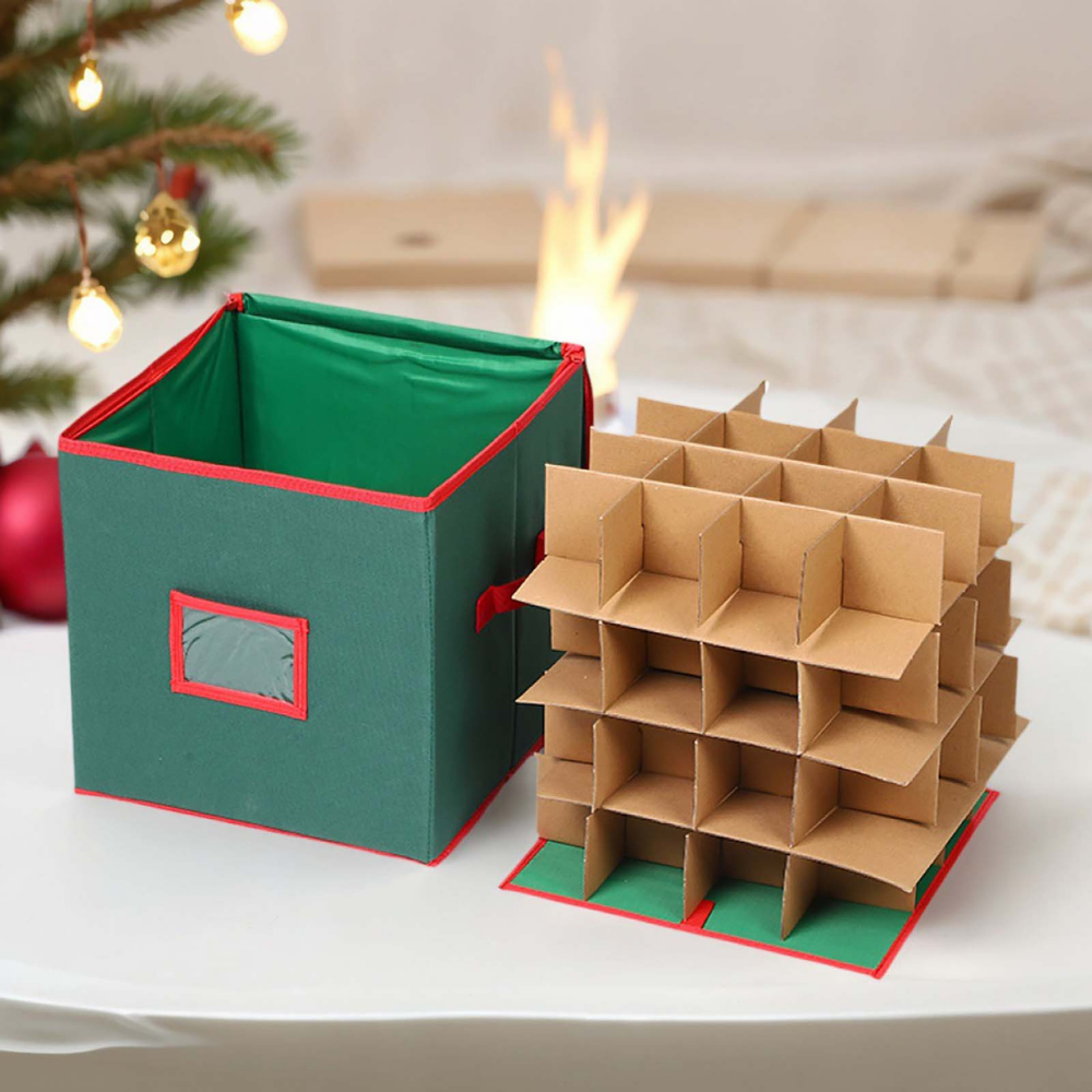 Storage Box Ornament Organizer 3 Trays 600D