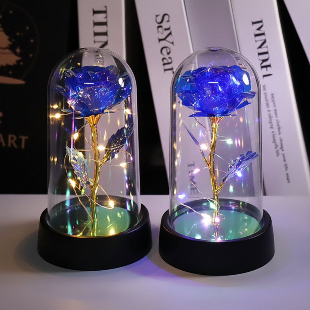 Rose Lamp LED Night Light Decorative Dome