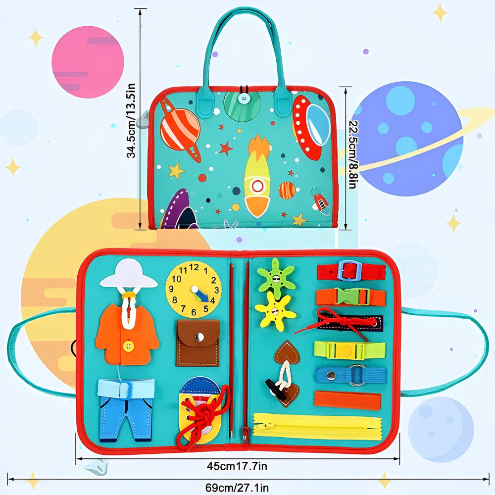 Toy Sensory Montessori Activity Board Travel
