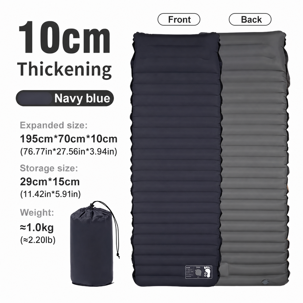 Travel Sleeping Pad Inflatable Camping