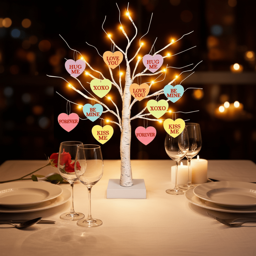 Table Lamp LED Valentine Tree Heart