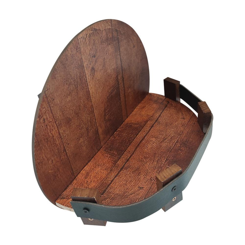 Wall Shelf Barrel Timber Round Display Mount