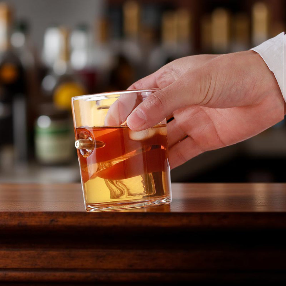 Whiskey Decanter Set Rifle Shaped Glass