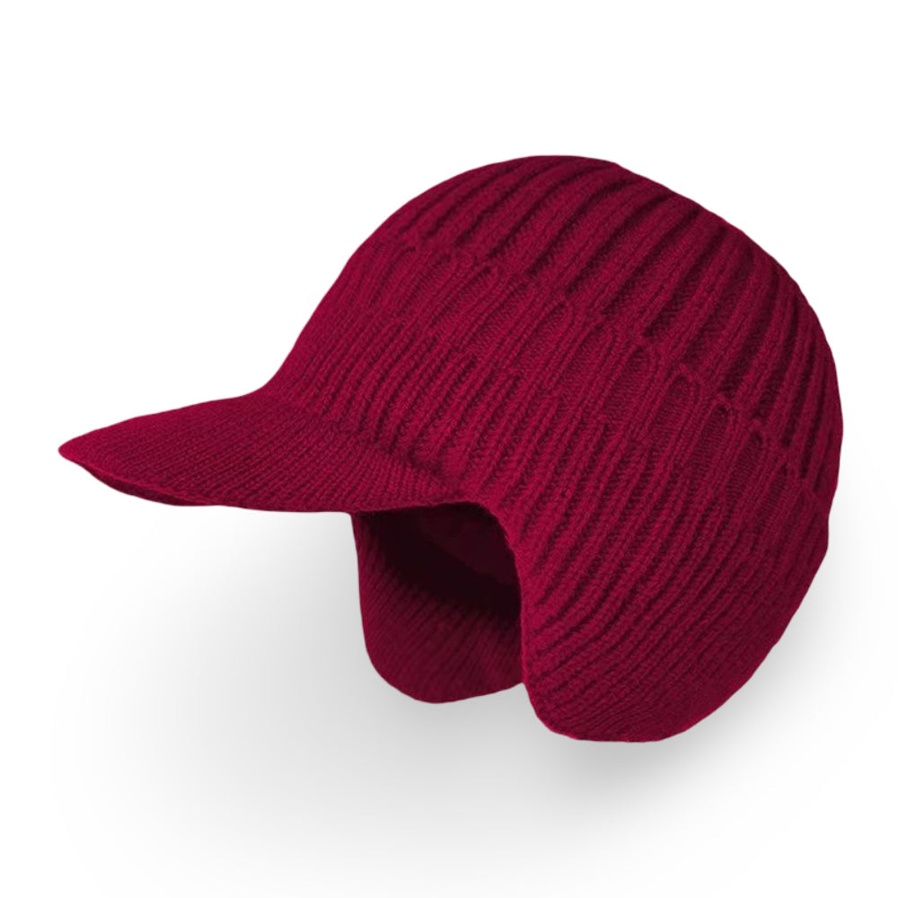 Winter Hat Knit Beanie Visor Ear Flaps