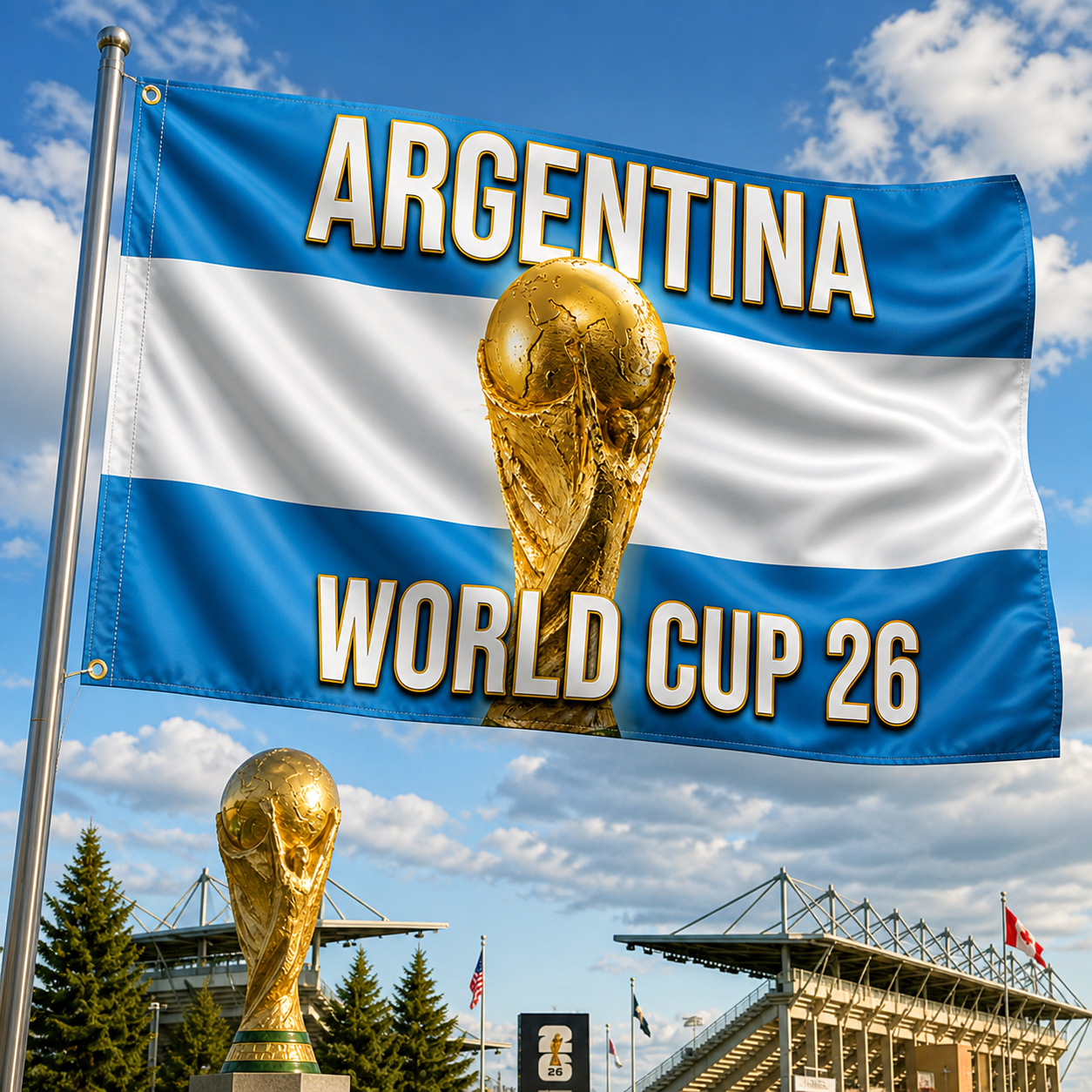 World Cup Argentina Flag Banner Outdoor