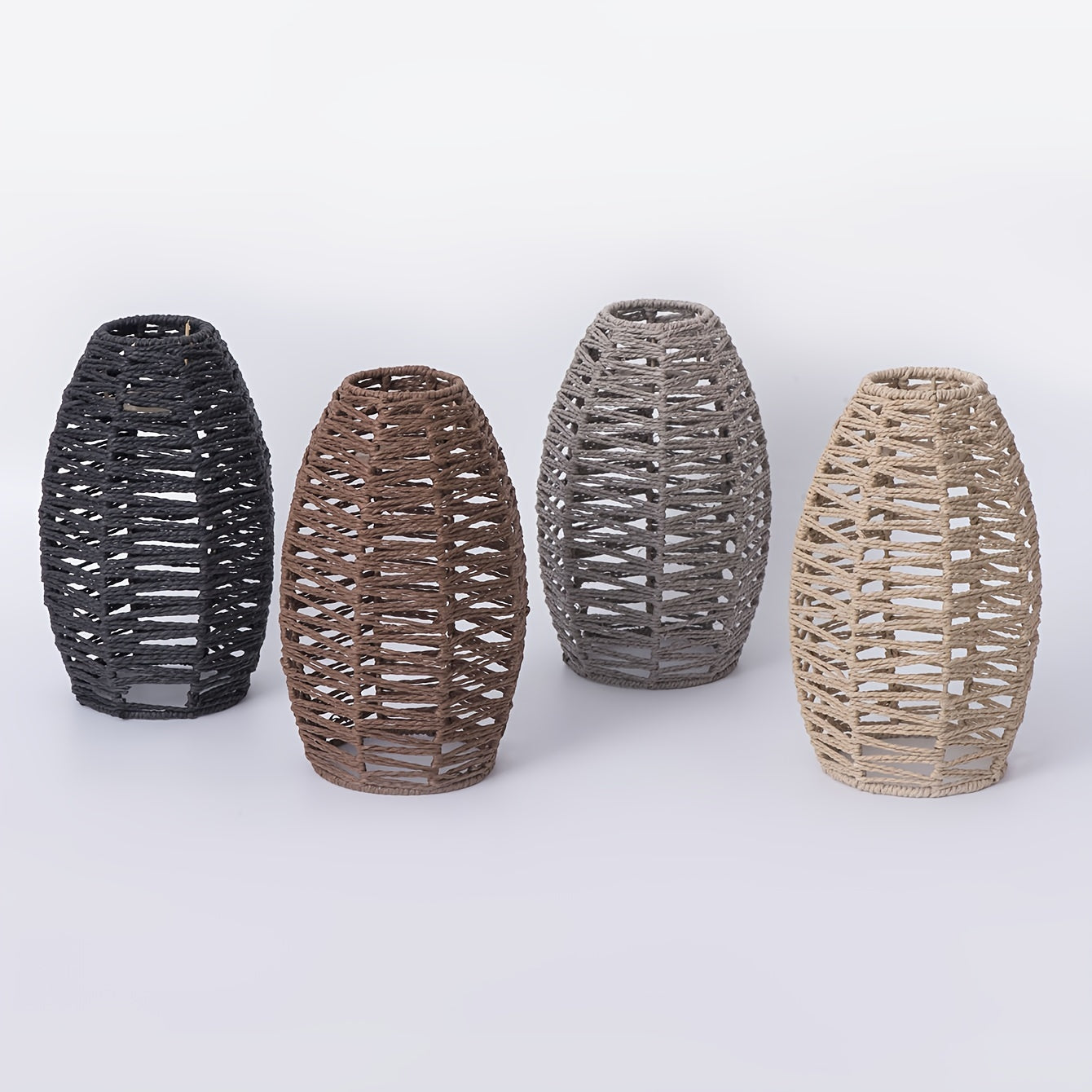 Modern Handwoven Rope Pendant Shade Natural