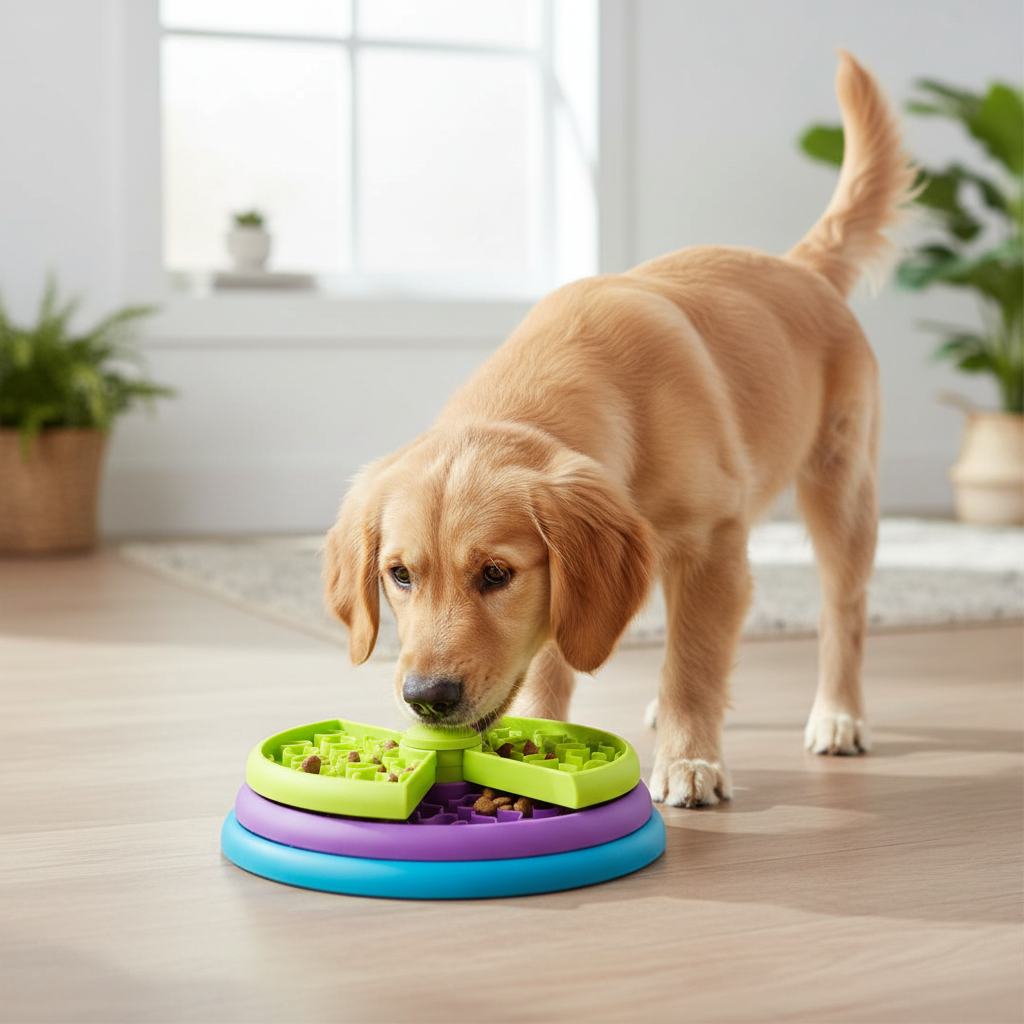 Slow Feeder Dog Bowl Interactive Puzzle Food