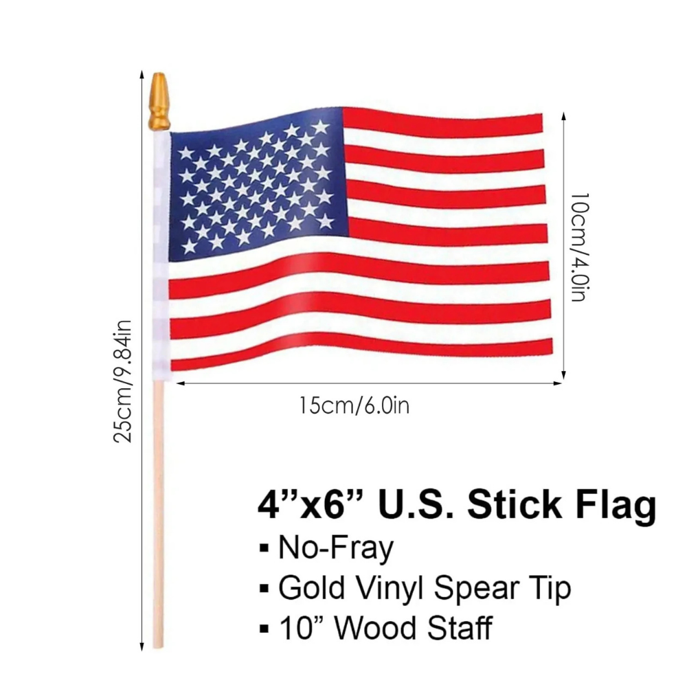 USA Flag Handheld Stick Mini Flags Sports