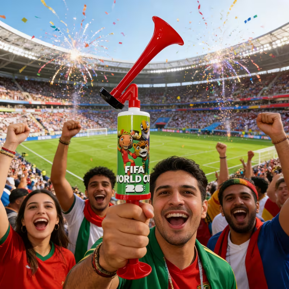 World Cup Air Horn Set Megaphone Mascot