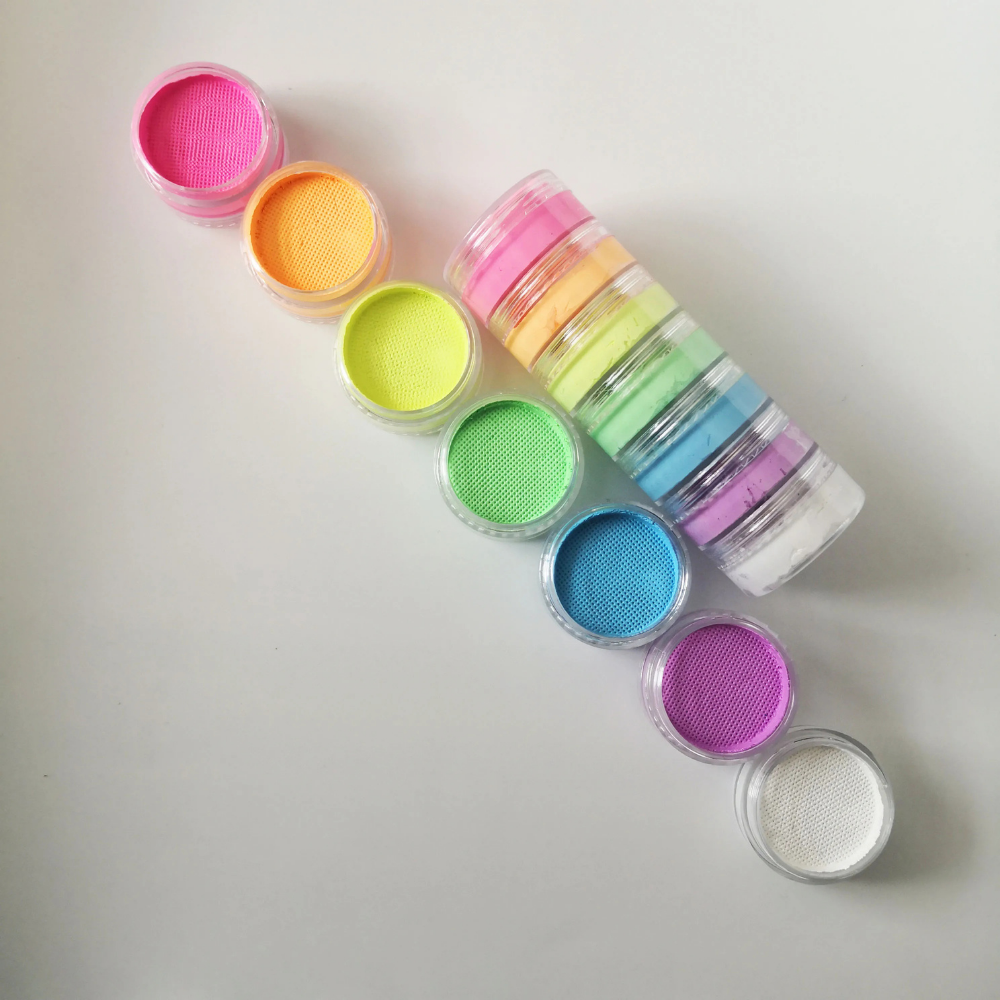 Body Paint Set Rainbow Split Cake Design