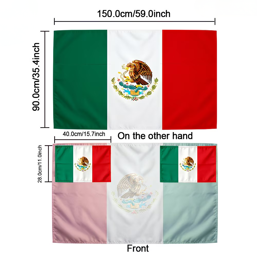 Flag Banner Soccer Cape Mexico Fan Wearable